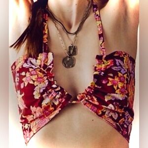 FP Summer Of Love Convertible Bandeau Halter Available are Wine & White  !!NWT!